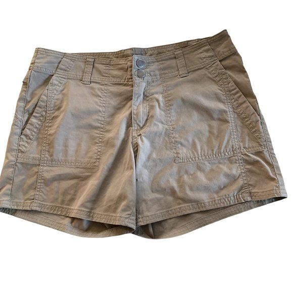 PrAna Women's Charcoal Color Khaki style Shorts Size 10 - Picture 2 of 9